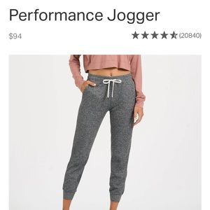 Vuori size S speckled gray Performance cropped joggers